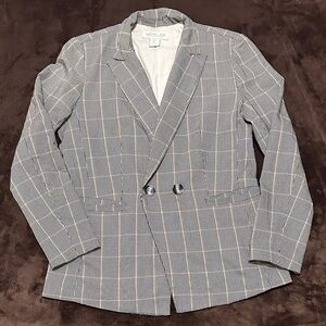 RACHEL Rachel Roy Black and White Checkered Blazer